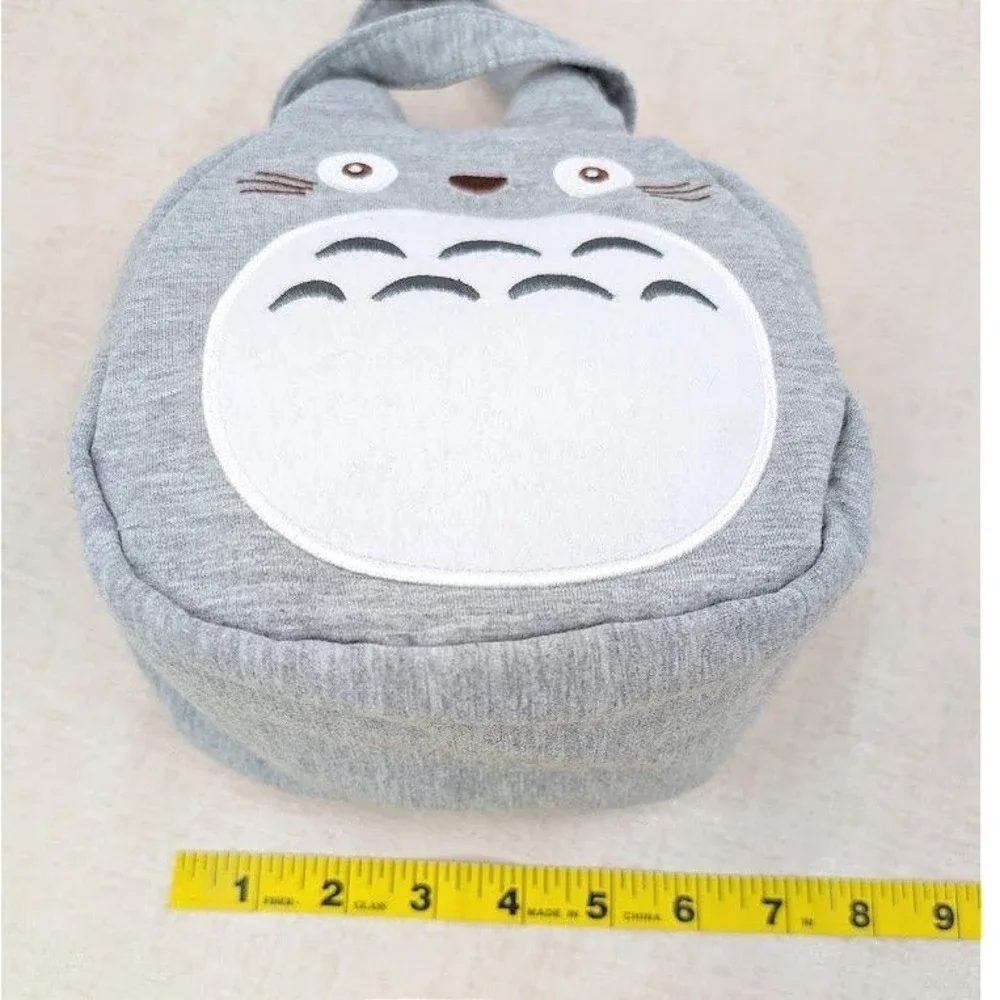 Totoro Pouch Lunch Bag Gray Fabric‎ Mini Size Travel